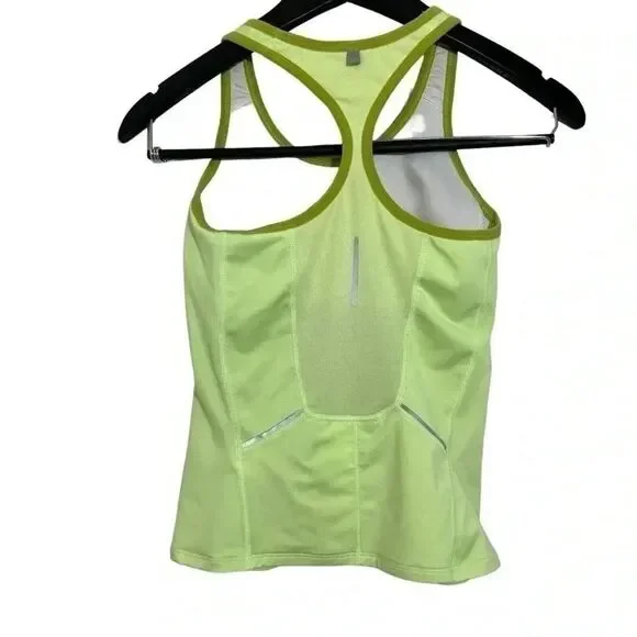 Nike Dri-FIT Tank Top Racerback Athletic Neon Green Running Workout Size XS - Picture 3 of 7